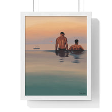 Load image into Gallery viewer, Tjdraw "Losing track of time" Premium Framed Vertical Poster