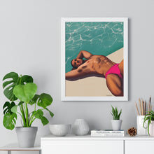 Load image into Gallery viewer, "Pool daze" Premium Framed Vertical Print