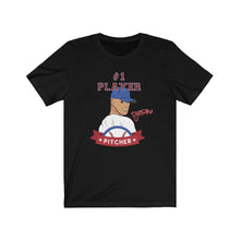 Load image into Gallery viewer, TJDRAW Baseball Pitcher Jersey Short Sleeve Tee