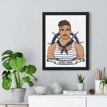 Load image into Gallery viewer, "Born Free" Sailor Framed Vertical Print