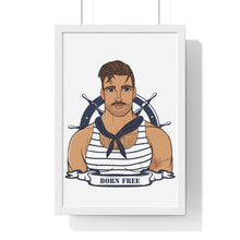 Load image into Gallery viewer, "Born Free" Sailor Framed Vertical Print