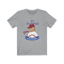 Load image into Gallery viewer, TJDRAW Baseball Catcher Jersey Short Sleeve Tee