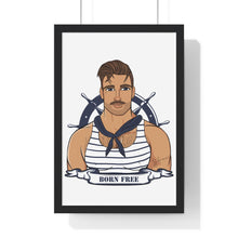 Load image into Gallery viewer, "Born Free" Sailor Framed Vertical Print