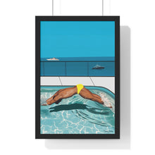 Load image into Gallery viewer, "Cote d'azur Laps" Premium Framed Vertical Print