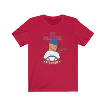 Load image into Gallery viewer, TJDRAW Baseball Pitcher Jersey Short Sleeve Tee