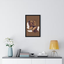Load image into Gallery viewer, "Lovers Embrace" Premium Framed Vertical Print