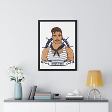 Load image into Gallery viewer, "Born Free" Sailor Framed Vertical Print