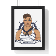 Load image into Gallery viewer, "Born Free" Sailor Framed Vertical Print