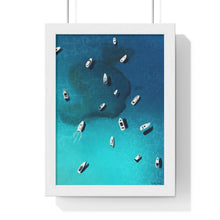 Load image into Gallery viewer, "Boats off the coast" Premium Framed Vertical Print