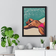 Load image into Gallery viewer, "Pool daze" Premium Framed Vertical Print