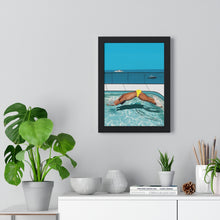 Load image into Gallery viewer, "Cote d'azur Laps" Premium Framed Vertical Print