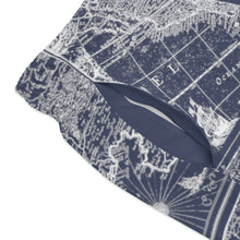 Load image into Gallery viewer, TJDRAW Nautical Map Swim Trunks
