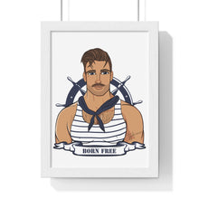 Load image into Gallery viewer, "Born Free" Sailor Framed Vertical Print