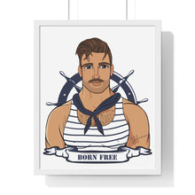 Load image into Gallery viewer, "Born Free" Sailor Framed Vertical Print