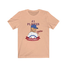 Load image into Gallery viewer, TJDRAW Baseball Pitcher Jersey Short Sleeve Tee