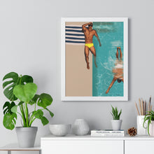 Load image into Gallery viewer, "St Tropez daze" Premium Framed Vertical Print