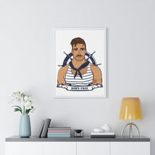 Load image into Gallery viewer, "Born Free" Sailor Framed Vertical Print