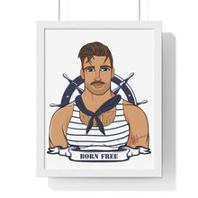Load image into Gallery viewer, "Born Free" Sailor Framed Vertical Print