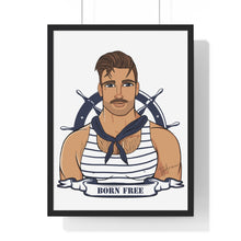 Load image into Gallery viewer, "Born Free" Sailor Framed Vertical Print