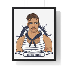Load image into Gallery viewer, "Born Free" Sailor Framed Vertical Print