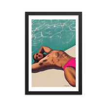 Load image into Gallery viewer, "Pool Daze" Premium Framed Vertical Print
