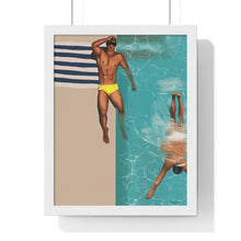 Load image into Gallery viewer, "St Tropez daze" Premium Framed Vertical Print