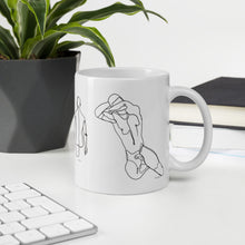 Load image into Gallery viewer, TJ Male Line White glossy mug