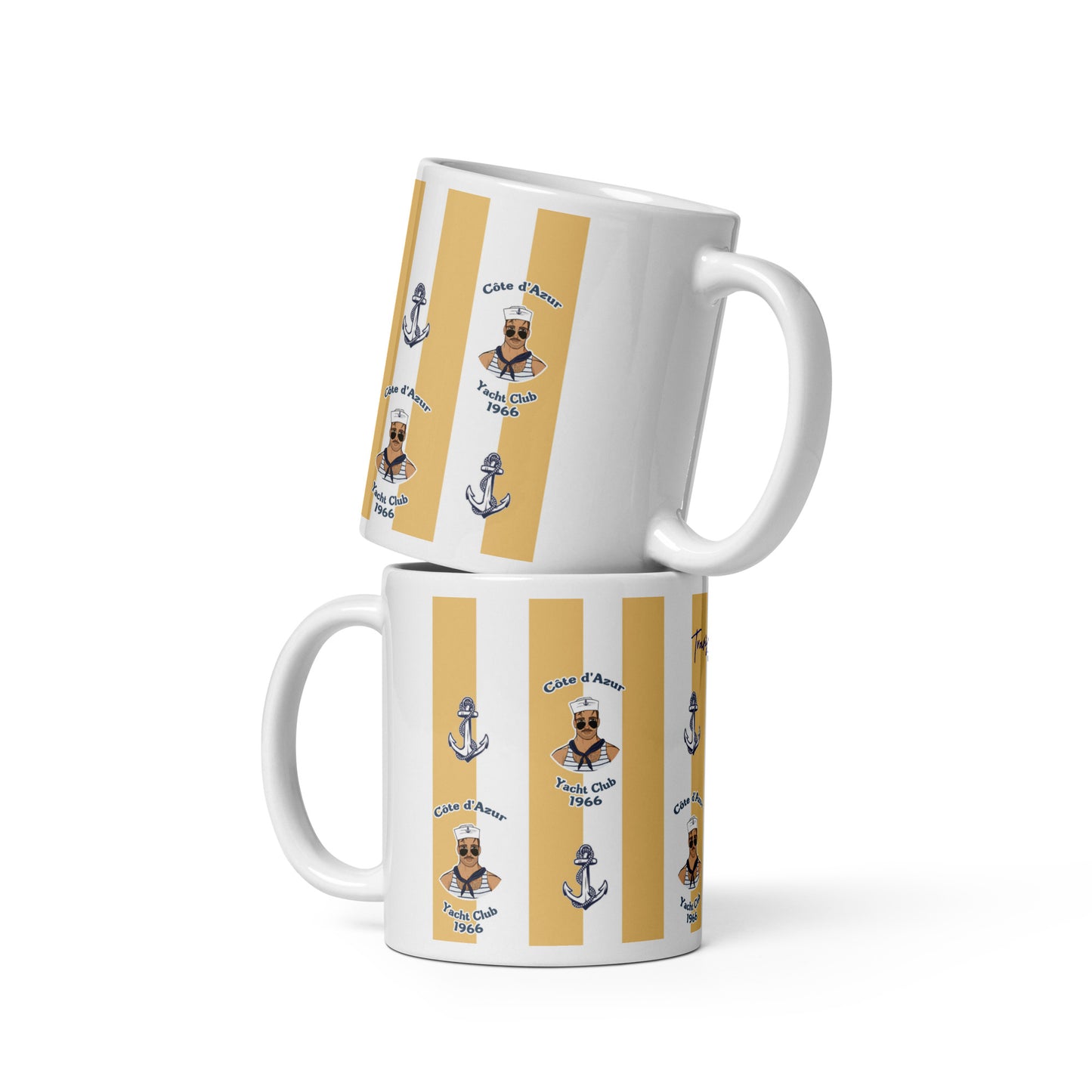 Cote Azur White glossy mug