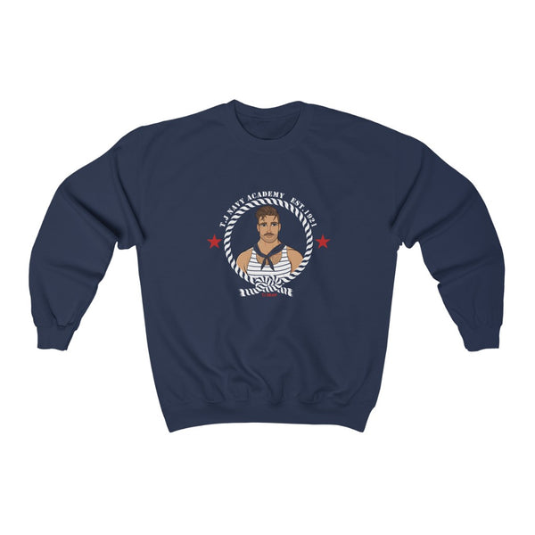TJDRAW Navy Academy Heavy Blend Crewneck Sweatshirt