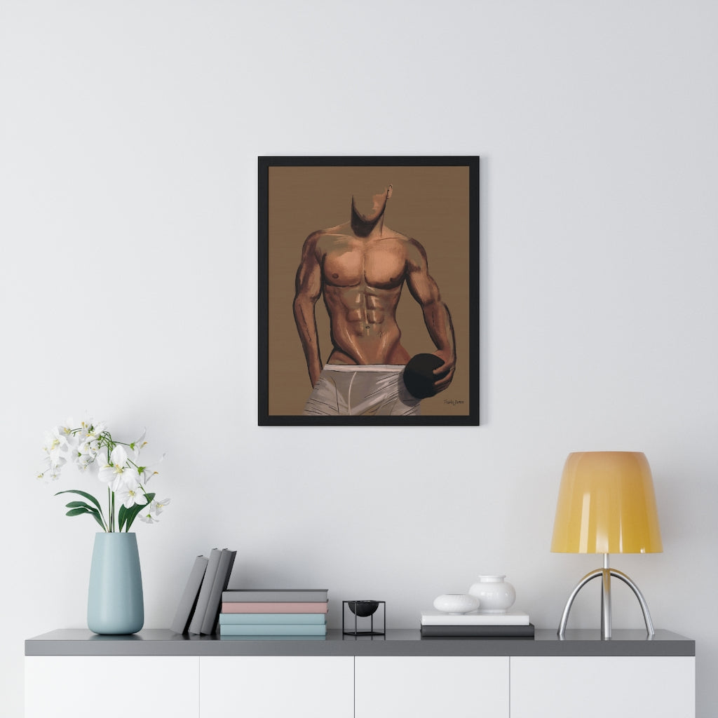 "Play Ball" Premium Framed Vertical Print