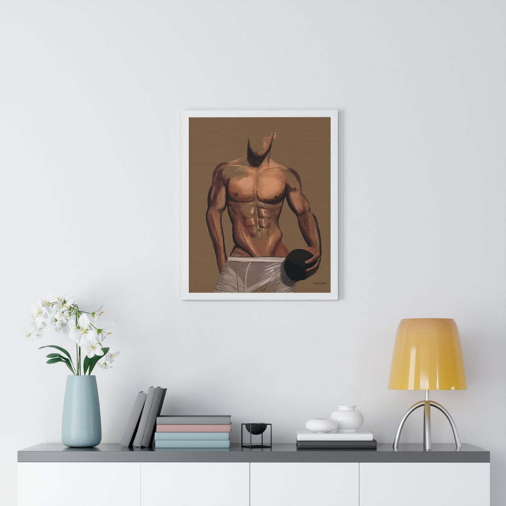 "Play Ball" Premium Framed Vertical Print