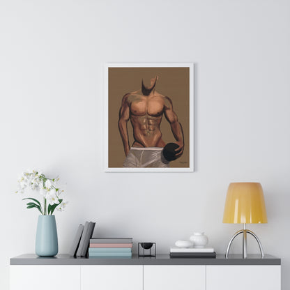 "Play Ball" Premium Framed Vertical Print