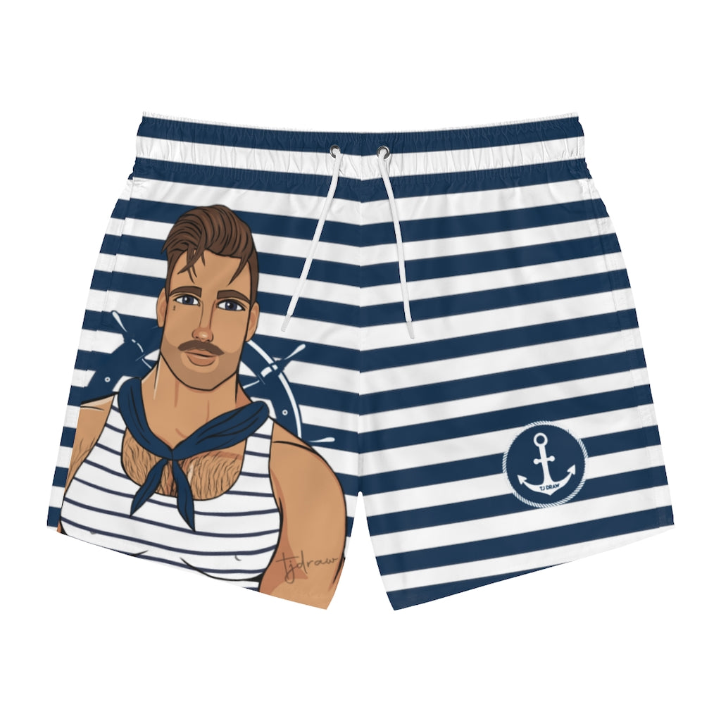 Tjdraw Sailor Swim Trunks