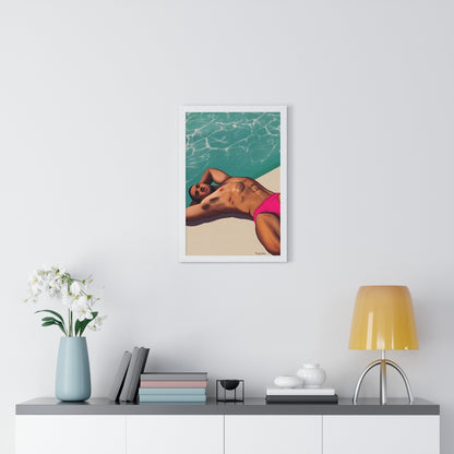 "Pool daze" Premium Framed Vertical Print