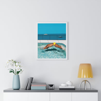 "Cote d'azur Laps" Premium Framed Vertical Print