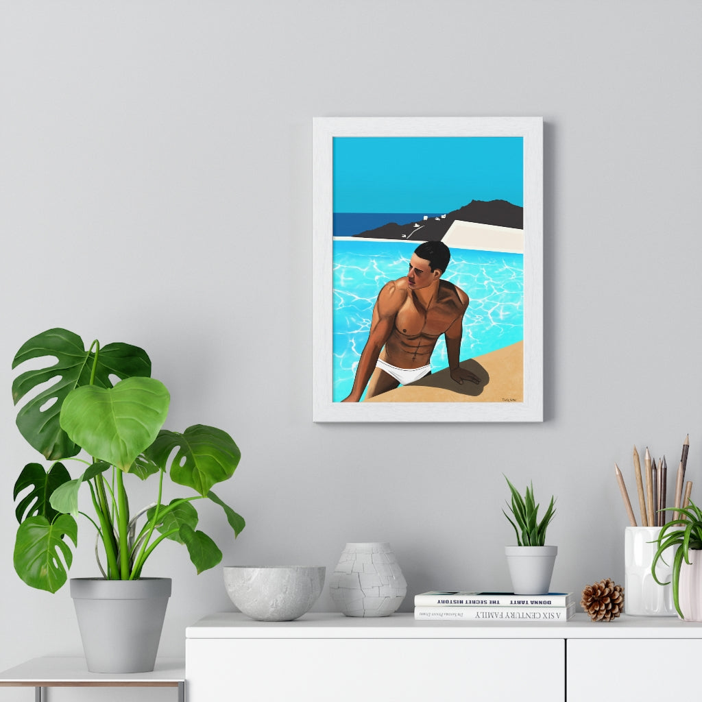 "Mykonos Morning" Premium Framed Vertical Print