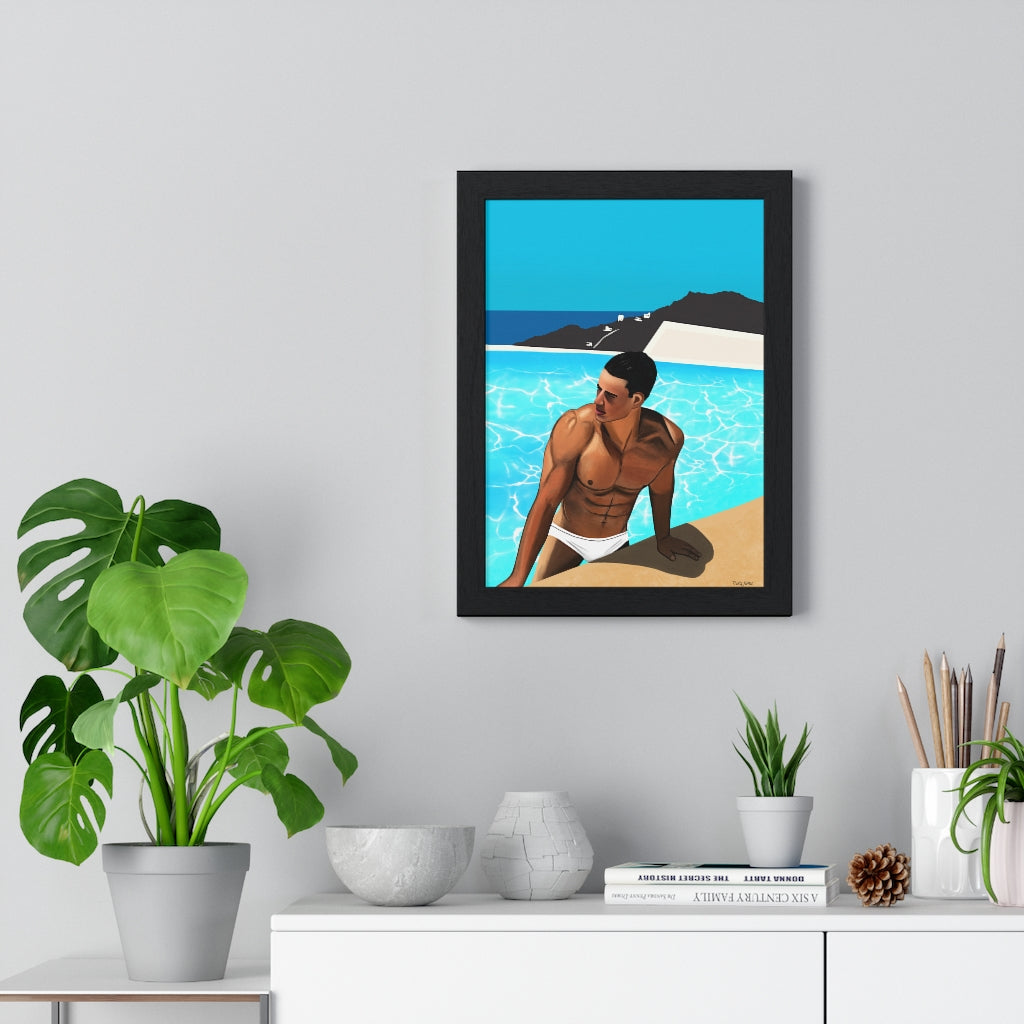 "Mykonos Morning" Premium Framed Vertical Print