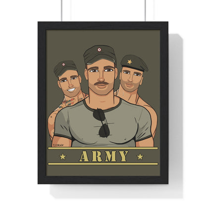 "Army Boys" Framed Vertical Print