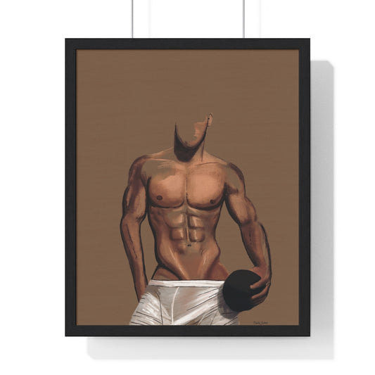 "Play Ball" Premium Framed Vertical Print