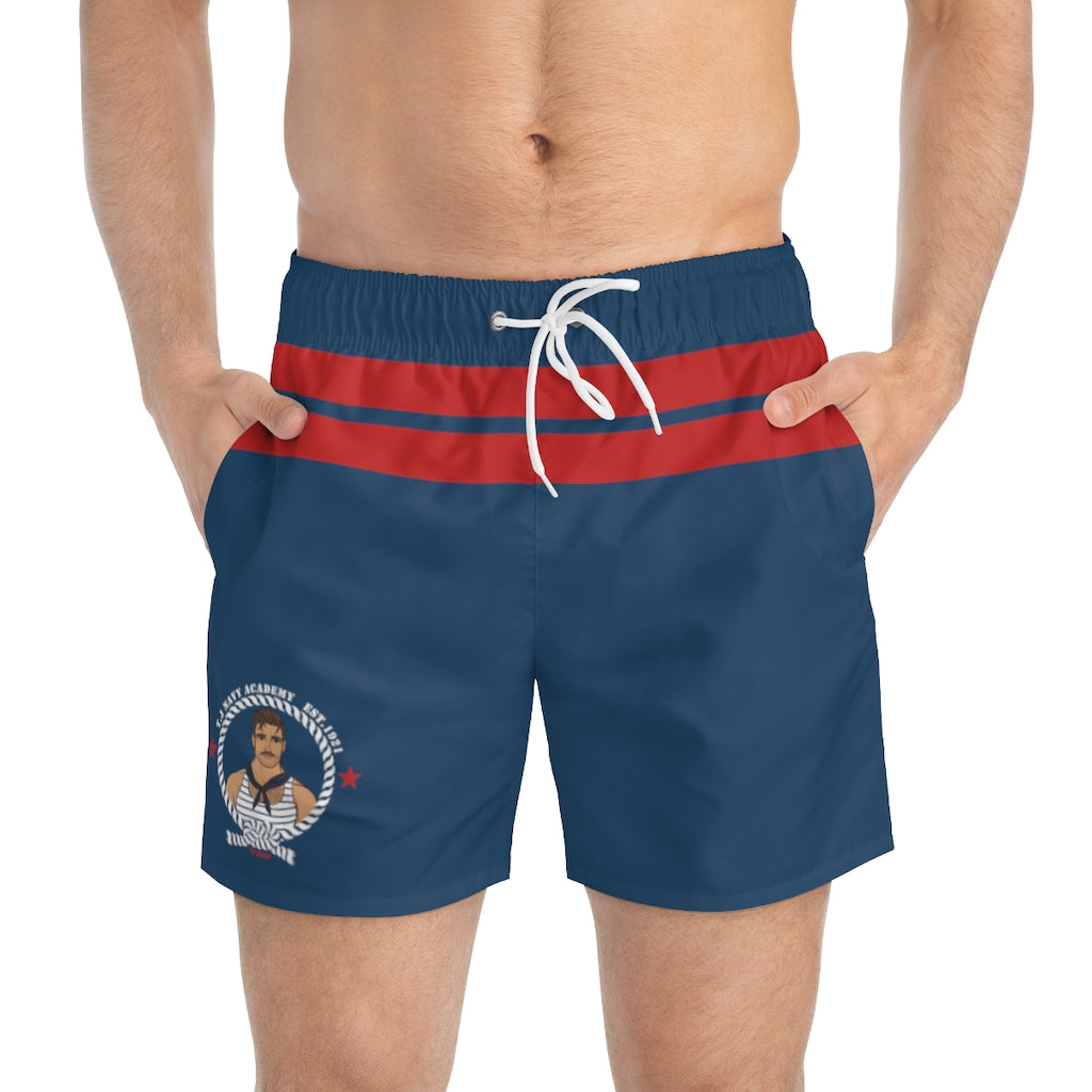 Navy Academy Swim Trunks