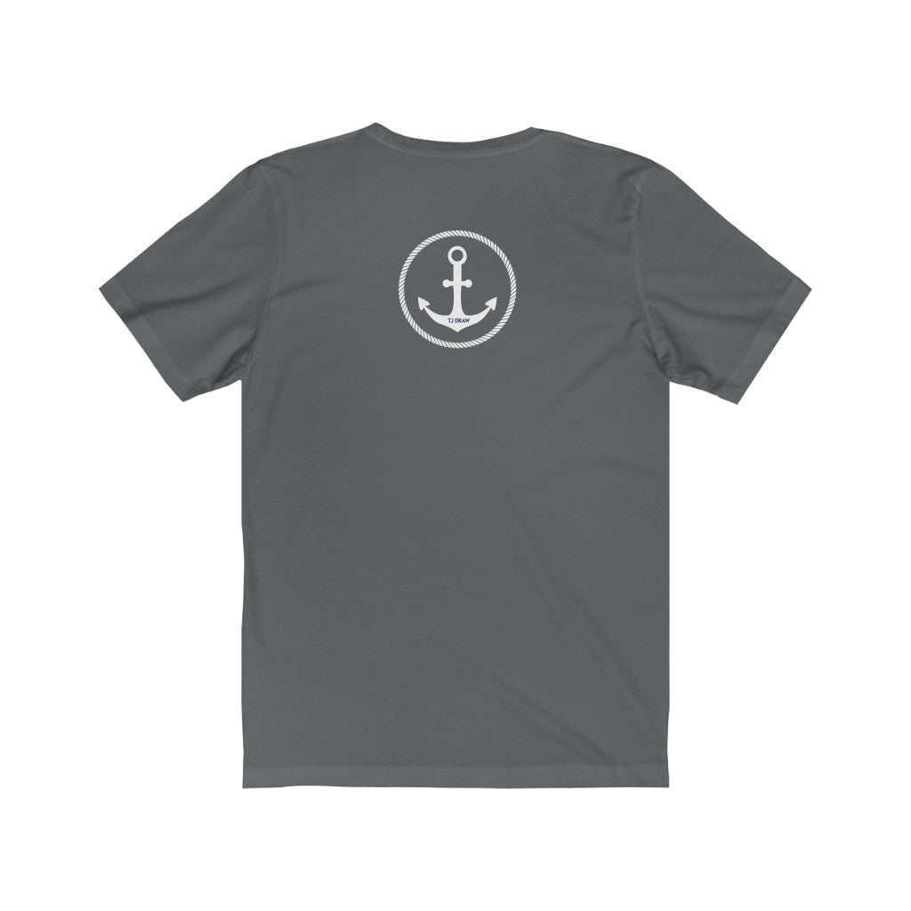 TJDRAW Navy Academy Jersey Short Sleeve Tee