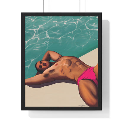 "Pool daze" Premium Framed Vertical Print