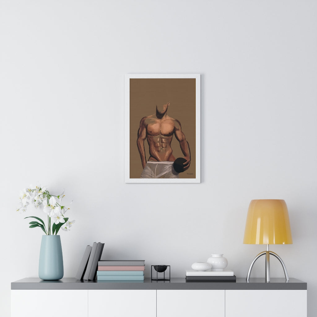 "Play Ball" Premium Framed Vertical Print