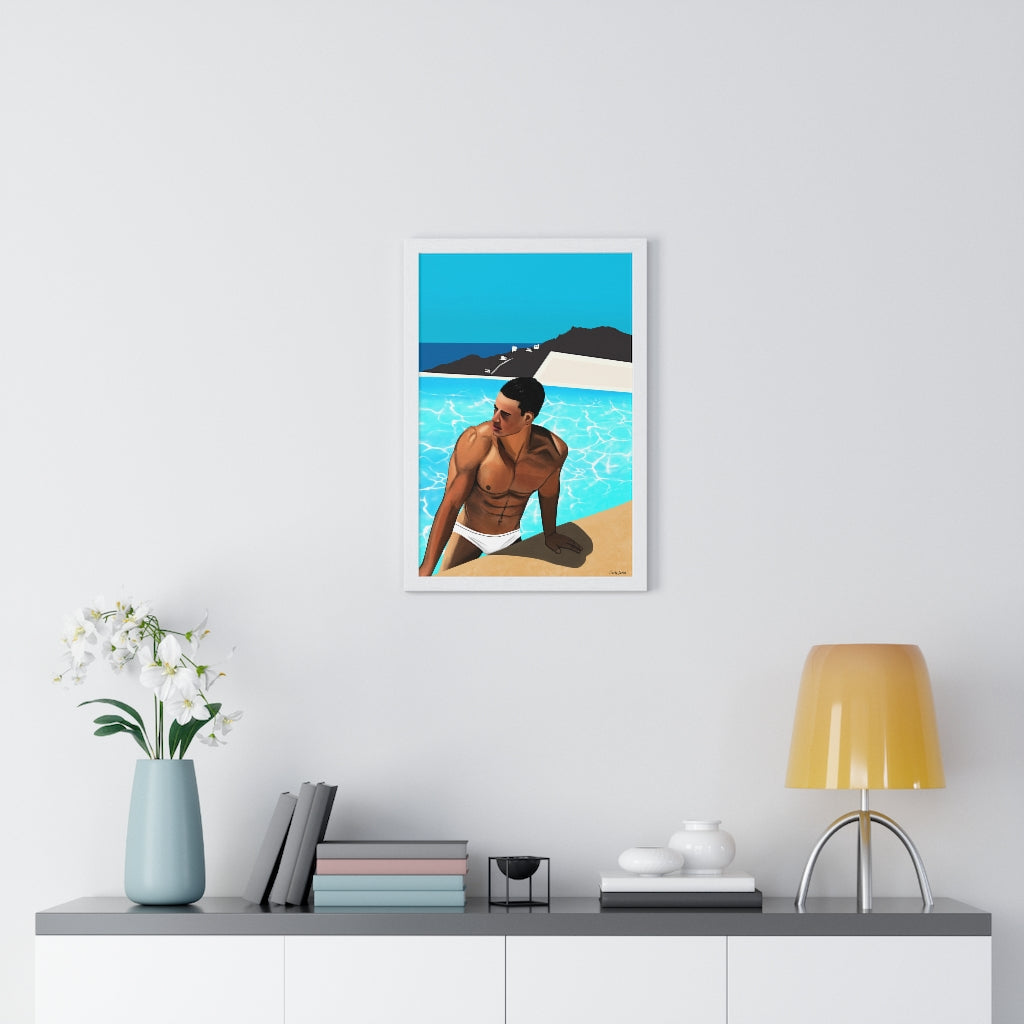 "Mykonos Morning" Premium Framed Vertical Print