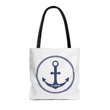 Load image into Gallery viewer, TJDRAW Navy Academy double sided Tote Bag
