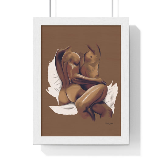 "Lovers Embrace" Premium Framed Vertical Print