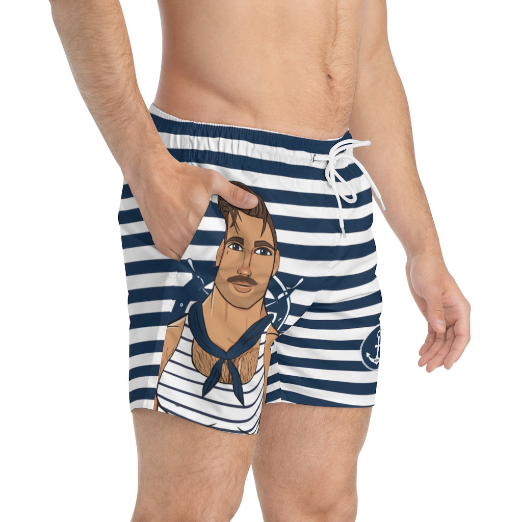 Tjdraw Sailor Swim Trunks