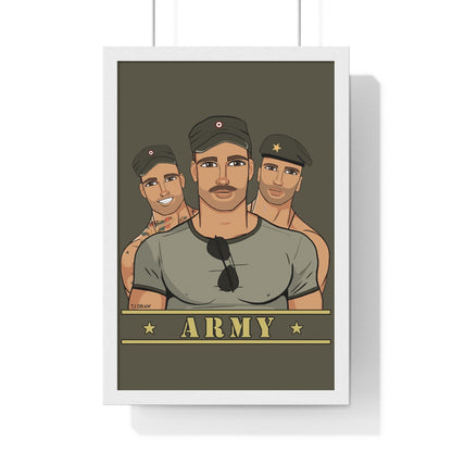 "Army Boys" Framed Vertical Print