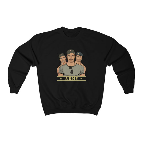 TJDRAW Army Squad Heavy Blend Crewneck Sweatshirt