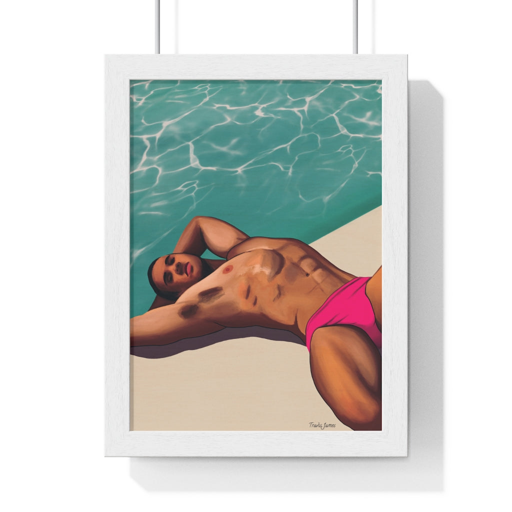 "Pool daze" Premium Framed Vertical Print